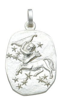 Anhänger Sternzeichen Schütze Relief 18x23mm Silber 925
